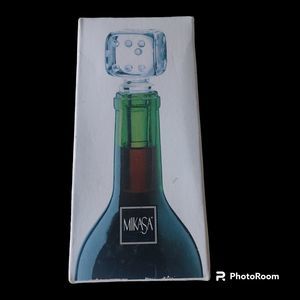Mikasa Crystal Bottle Stopper Casino Dice Austria NEW